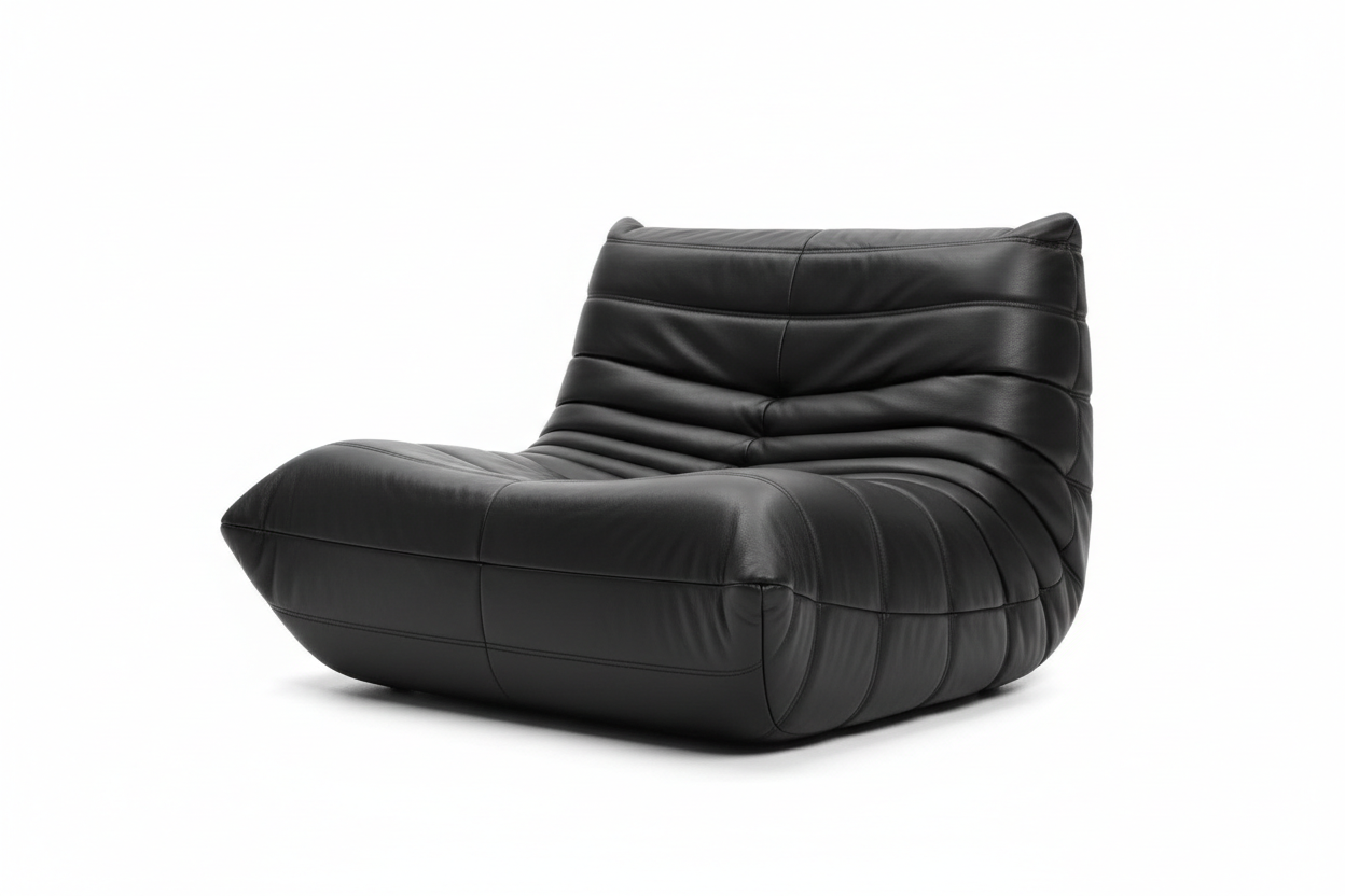 Fauteuil Togo 1 Place — Édition Cuir Noir